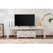 Pemberly Row Enclave TV Stand in Faux Freesia Marble with Storage