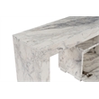 Pemberly Row Enclave TV Stand in Faux Freesia Marble with Storage