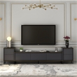 Pemberly Row Modern TV Unit in Anthracite Finish with Storage