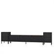 Pemberly Row Modern TV Unit in Anthracite Finish with Storage