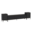 Pemberly Row Modern TV Unit in Anthracite Finish with Storage