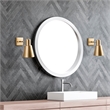 Pemberly Row Funnel Wall Lamp in Gold Metal and Glass