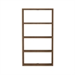 Pemberly Row Walnut Wall Shelf with Multiple Storage Levels