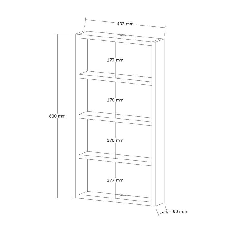 Pemberly Row Walnut Wall Shelf with Multiple Storage Levels