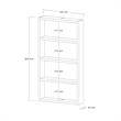 Pemberly Row Walnut Wall Shelf with Multiple Storage Levels