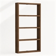 Pemberly Row Walnut Wall Shelf with Multiple Storage Levels