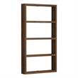 Pemberly Row Walnut Wall Shelf with Multiple Storage Levels