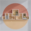 Pemberly Row White Wall Shelf with Sturdy Melamine Build