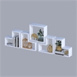 Pemberly Row White Wall Shelf with Sturdy Melamine Build