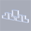 Pemberly Row White Wall Shelf with Sturdy Melamine Build