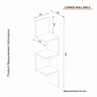 Pemberly Row Corner Wall Shelf in White Melamine-Coated Particle Board