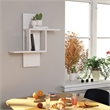 Pemberly Row Mill Wall Shelf in White Melamine-Coated Particle Board