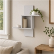 Pemberly Row Mill Wall Shelf in White Melamine-Coated Particle Board