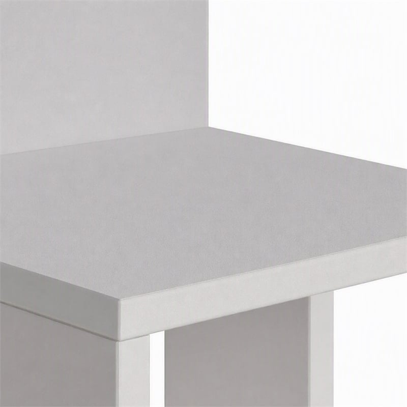 Pemberly Row Mill Wall Shelf in White Melamine-Coated Particle Board