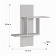 Pemberly Row Mill Wall Shelf in White Melamine-Coated Particle Board
