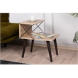 Pemberly Row Cross Nightstand in Pine-Finished Particle Board