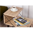 Pemberly Row Cross Nightstand in Pine-Finished Particle Board