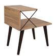 Pemberly Row Cross Nightstand in Pine-Finished Particle Board