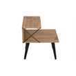 Pemberly Row Cross Nightstand in Pine-Finished Particle Board