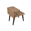 Pemberly Row Cross Nightstand in Pine-Finished Particle Board