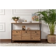 Pemberly Row Industrial Console in Atlantic Pine and Black