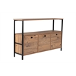 Pemberly Row Industrial Console in Atlantic Pine and Black