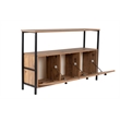 Pemberly Row Industrial Console in Atlantic Pine and Black