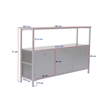 Pemberly Row Industrial Console in Atlantic Pine and Black