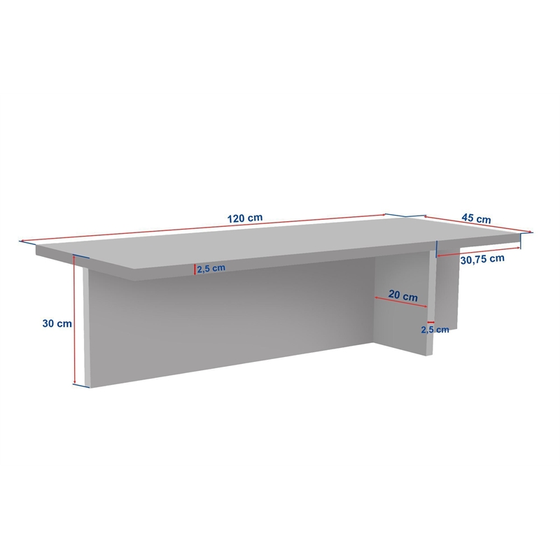 Pemberly Row Coffee Table in Sapphire Oak with Spacious Surface
