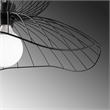 Pemberly Row Industrial Adjustable Height Chandelier in Black