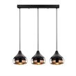Pemberly Row Modern Black and Copper Chandelier with Adjustable Height
