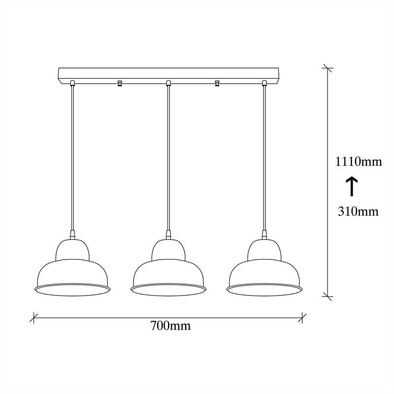 Pemberly Row Adjustable Height Scandinavian Vintage Iron Chandelier
