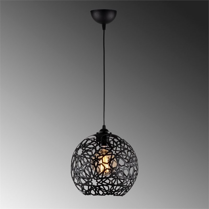 Pemberly Row Fellini Chandelier in Black Finish