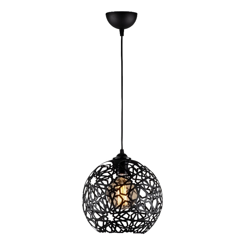 Pemberly Row Fellini Chandelier in Black Finish