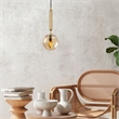 Pemberly Row Gold Chandelier with Metal Body & Glass Accents