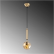 Pemberly Row Gold Chandelier with Metal Body & Glass Accents