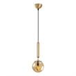 Pemberly Row Gold Chandelier with Metal Body & Glass Accents