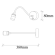 Pemberly Row Adjustable Brass Wall Lamp with Metal Body