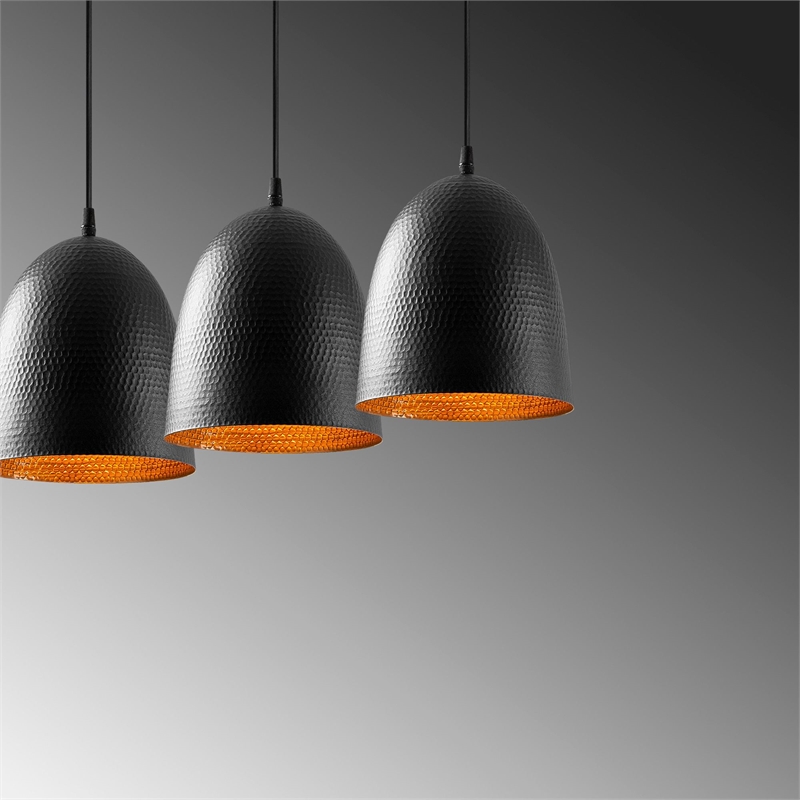 Pemberly Row Tattoo Black Chandelier with Metal Body