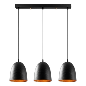 Pemberly Row Tattoo Black Chandelier with Metal Body