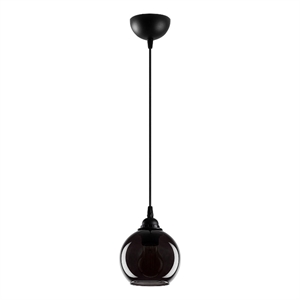 Pemberly Row Smoked Chandelier with Metal Body in Black Finish