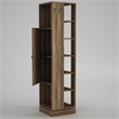 Pemberly Row Roll Hall Stand with Multipurpose Racks in Walnut Finish