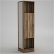 Pemberly Row Roll Hall Stand with Multipurpose Racks in Walnut Finish