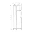 Pemberly Row Roll Hall Stand with Multipurpose Racks in Walnut Finish