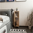 Pemberly Row Turra Nightstand in Pine Finish with Storage Shelves