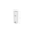 Pemberly Row Turra Nightstand in Pine Finish with Storage Shelves