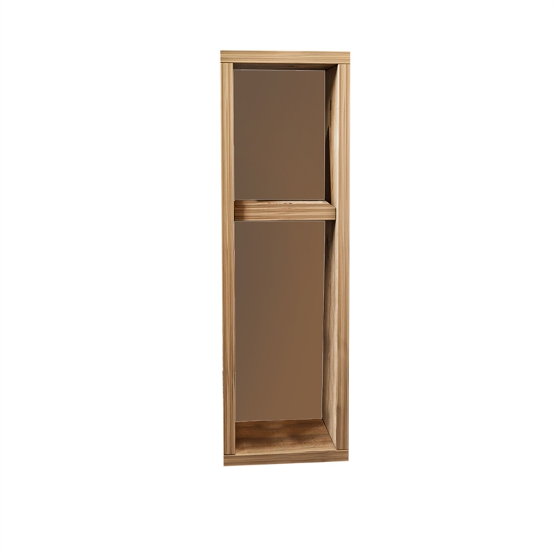 Pemberly Row Turra Nightstand in Pine Finish with Storage Shelves