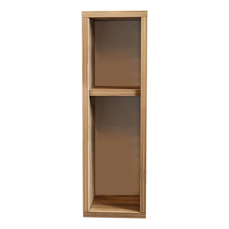 Pemberly Row Turra Nightstand in Pine Finish with Storage Shelves