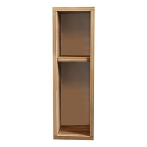 Pemberly Row Turra Nightstand in Pine Finish with Storage Shelves