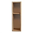 Pemberly Row Turra Nightstand in Pine Finish with Storage Shelves
